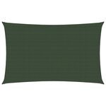 vidaXL Voile d'ombrage 160 g/m² Vert foncé 3x5 m PEHD