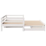 vidaXL Lit de jour et tiroirs sans matelas blanc 90x200 cm bois massif