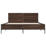 vidaXL Cadre de lit sans matelas chêne marron 160x200 cm