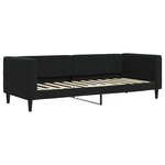 vidaXL Lit de jour avec lit gigogne et matelas noir 80x200 cm velours