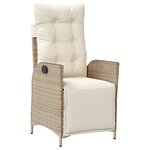 vidaXL Ensemble de salle à manger de jardin de 5 pièces en Rattan Poly Beige