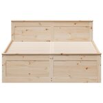 vidaXL Cadre de lit sans matelas avec tête de lit 160x200cm pin massif