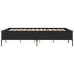 vidaXL Cadre de lit sans matelas noir 135x190 cm