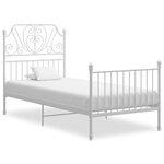 vidaXL Cadre de lit sans matelas blanc métal 90x200 cm
