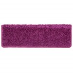 vidaXL Tapis d'escalier 10 pièces 65 x 21 x 4 cm Violet Bord rectangulaire
