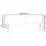 vidaXL Tête de lit à LED Crème 160x5x78/88 cm Tissu