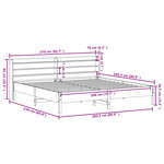 vidaXL Cadre de lit sans matelas blanc 200x200 cm bois massif de pin