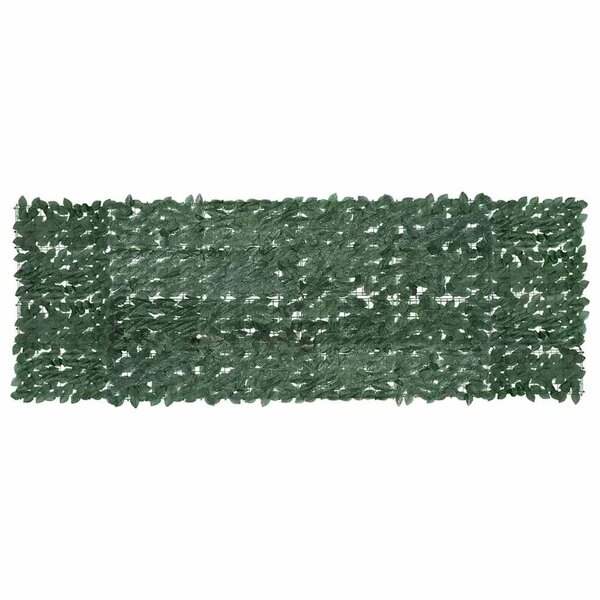 vidaXL Écran de balcon avec feuilles vert foncé 300x100 cm