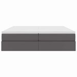 vidaXL Lit avec rangement et matelas avec stockage Gris 200 x 200 cm