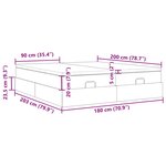 VidaXL Cadre de lit ottoman avec matelas vert foncé 180x200cm velours