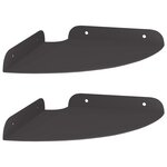 vidaXL Étagère Flottante d'Angle 2 pc Noir 18 x 18 x 2 cm