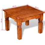 vidaXL Table basse Bois massif 60x60x45 cm