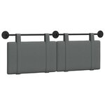 vidaXL Tête de lit suspendue Gris foncé Tissu