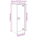 vidaXL Buffet rose 34 5x39x107 cm acier