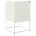 vidaXL Tables de chevet 2 Pièces blanc 36x39x60 5 cm acier