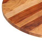 vidaXL Dessus de table bois massif d'acacia rond 25-27 mm 80 cm