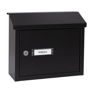 Pack Bouche d'entrée + Boîte aux lettre en acier  V4074  Fente 33 x 4 cm  Noir