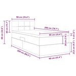 vidaXL Lit avec rangement et matelas Taupe 90 x 200 cm Velours