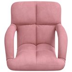 vidaXL Fauteuil de sol ajustable Rose Velours