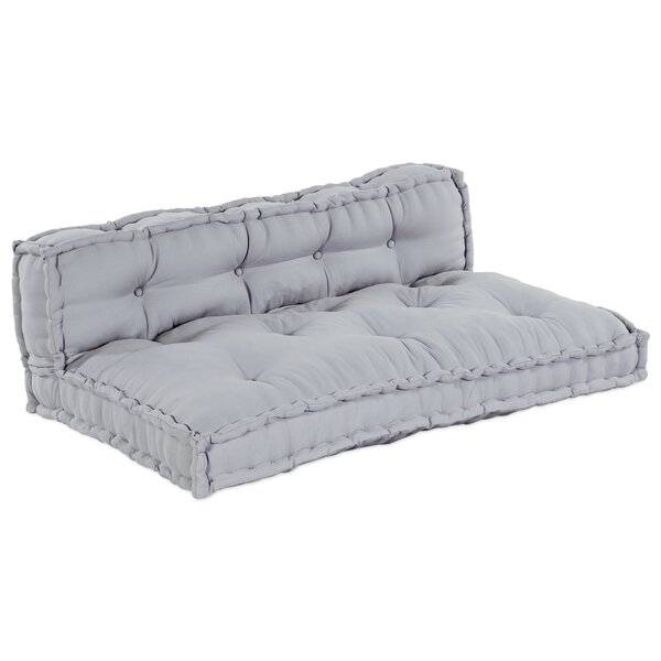 Coussin de canapé palette vidaXL avec dossier en tissu gris