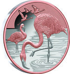 Pièce de monnaie en Argent 2 Dollars g 31.1 (1 oz) Millésime 2025 FLAMINGO