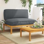 vidaXL Ensemble de Canapés avec coussin Anthracite 120 x 92 x 69 cm