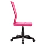Chaise fauteuil siège de bureau informatique étude Rose 44 x 52 x 100 cm tissu en maille rose 02_0024057