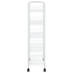 vidaXL Chariot de cuisine à 5 niveaux Blanc 46x26x105 cm Fer