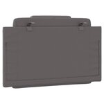 vidaXL Coussin de tête de lit gris 90 cm similicuir