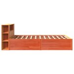 vidaXL Cadre de lit sans matelas cire marron 135x190cm bois pin massif
