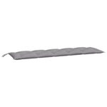 vidaXL Coussins de banc jardin lot de 2 gris 180x50x7 cm tissu Oxford