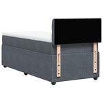vidaXL Sommier à lattes de lit avec matelas Gris foncé 100x200 cm