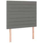 vidaXL Sommier à lattes de lit et matelas et LED Gris foncé 120x200 cm