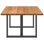 vidaXL Table à manger marron clair bois de chêne massif rectangulaire