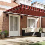 vidaXL Auvent Rétractable orange et marron 500 × 350 cm