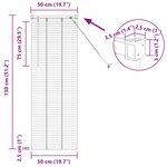 vidaXL Store de Fenêtre avec des rideaux Argent Aluminium