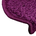 vidaXL Tapis d'escalier 10 pièces 65 x 21 x 4 cm Violet Demi-rond Grand