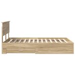 vidaXL Cadre de lit Chêne Sonoma 120 x 200 cm Bois d'ingénierie
