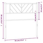 vidaXL Tête de lit métal noir 90 cm