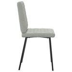 vidaXL Chaises à manger lot de 6 gris clair velours