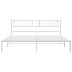 vidaXL Cadre de lit métal sans matelas et tête de lit blanc 193x203 cm