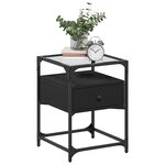 vidaXL Tables de chevet 2 Pièces noir 40x40x55 cm bois d’ingénierie