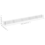 vidaXL Lit surélevé à gabion Acier galvanisé 450x30x30 cm