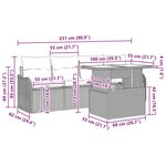 vidaXL Ensemble de canapé de jardin 5 Pièces Beige Poly rotin