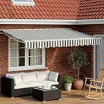 vidaXL Auvent rétractable électrique Anthracite et blanc 3 x 2 5 m