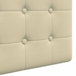 vidaXL Tête de lit suspendue Avec lumière LED Crème Simili cuir