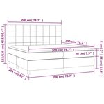 vidaXL Sommier à lattes de lit avec matelas Crème 200x200 cm Tissu