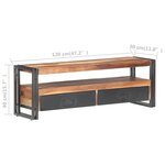 vidaXL Meuble TV 120x30x40 cm Bois solide