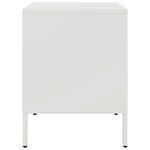 vidaXL Tables de chevet 2 Pièces blanc 36x39x50 5 cm acier laminé à froid