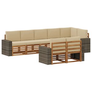 vidaXL Ensemble de canapés d'extérieur 8 pc Polyester